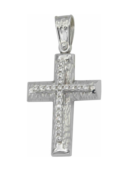 White Gold Cross 9K