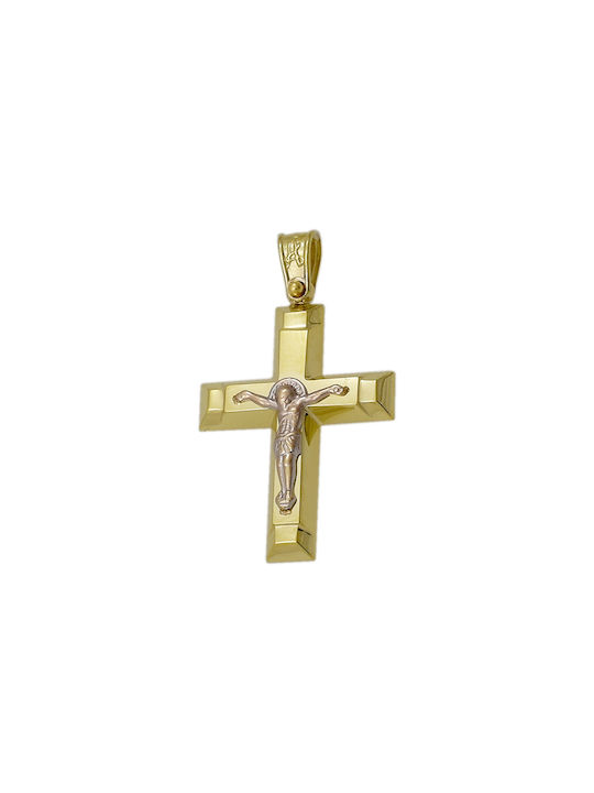 Gold Kreuz 14K mit dem Gekreuzigten