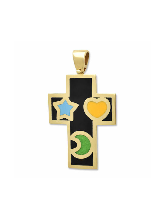 Women's Gold Cross 14K Double Sided