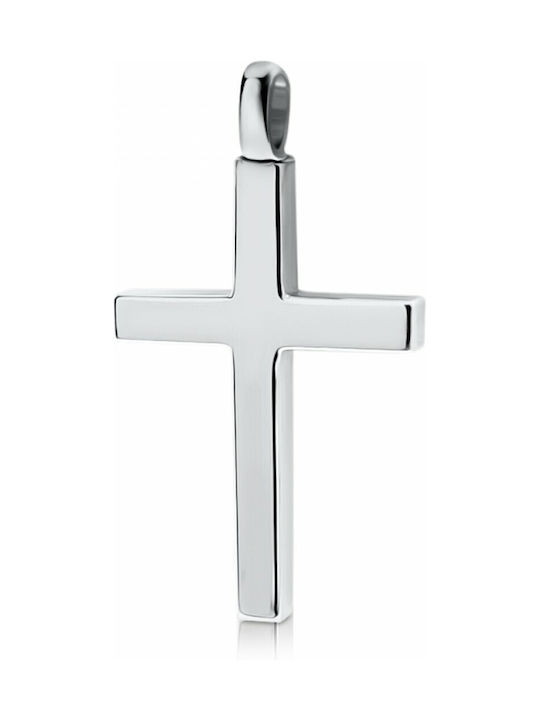 White Gold Cross 18K