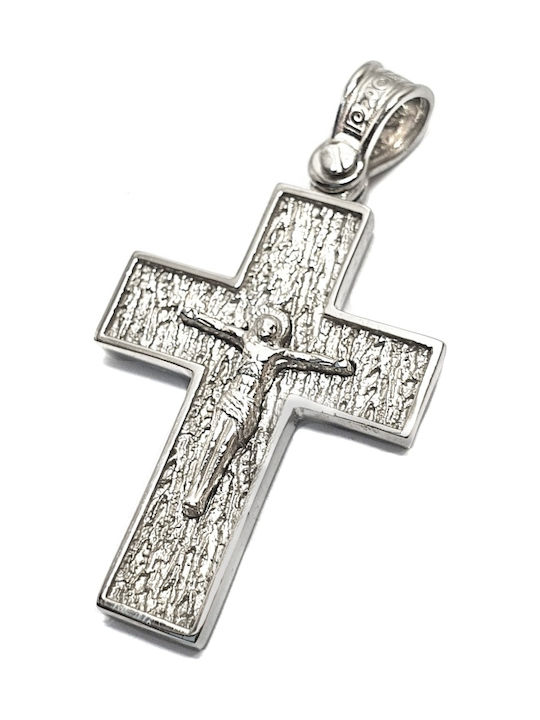 White Gold Cross 9K with the Crucified