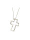 White Gold Cross 14K with Chain