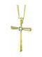 Damen Gold Kreuz 14K mit Kette