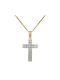 Damen Gold Kreuz 9K mit Kette