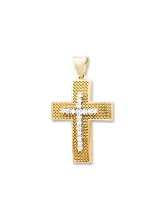 Damen Gold Kreuz 14K