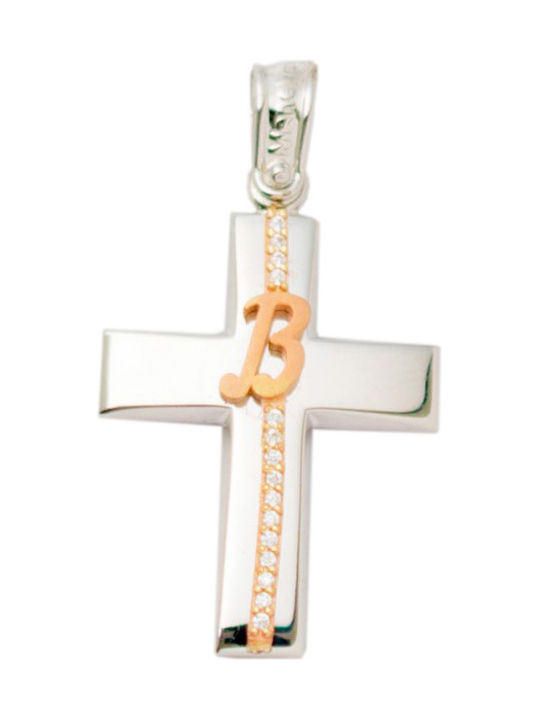 White Gold Cross 14K