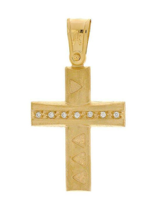 Damen Gold Kreuz 14K