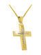 Men's Gold Cross 14K with Chain