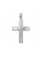 Men's White Gold Cross 14K