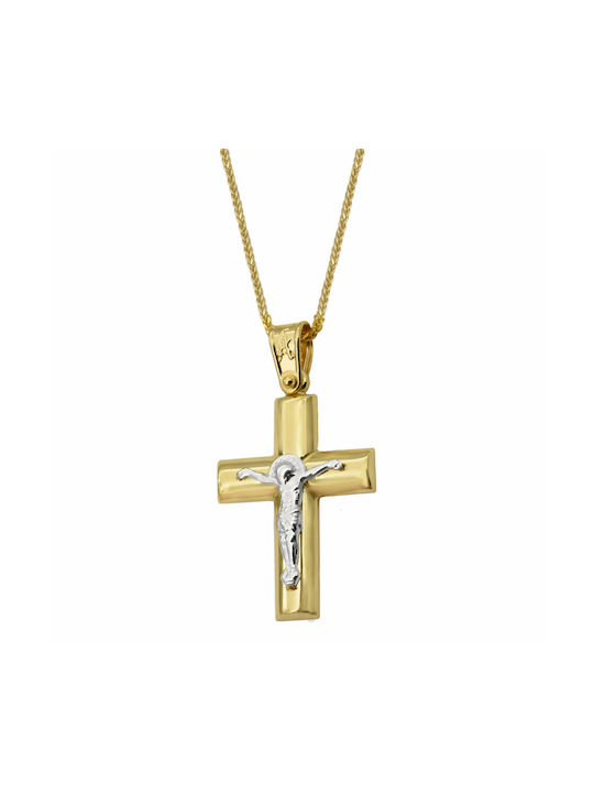 Gold Kreuz 9K mit Kette