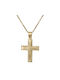 Herren Gold Kreuz 14K mit Kette