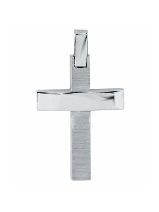 Weißgold Kreuz 14K