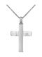 Men's White Gold Cross 14K with Chain