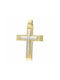 Herren Gold Kreuz 14K