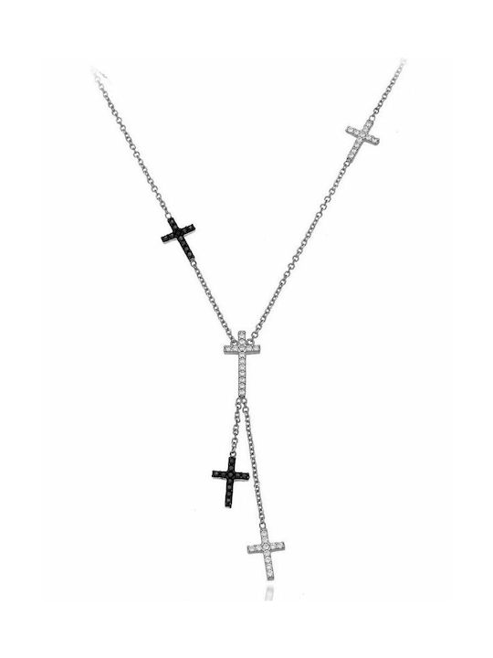 White Gold Cross 14K with Chain