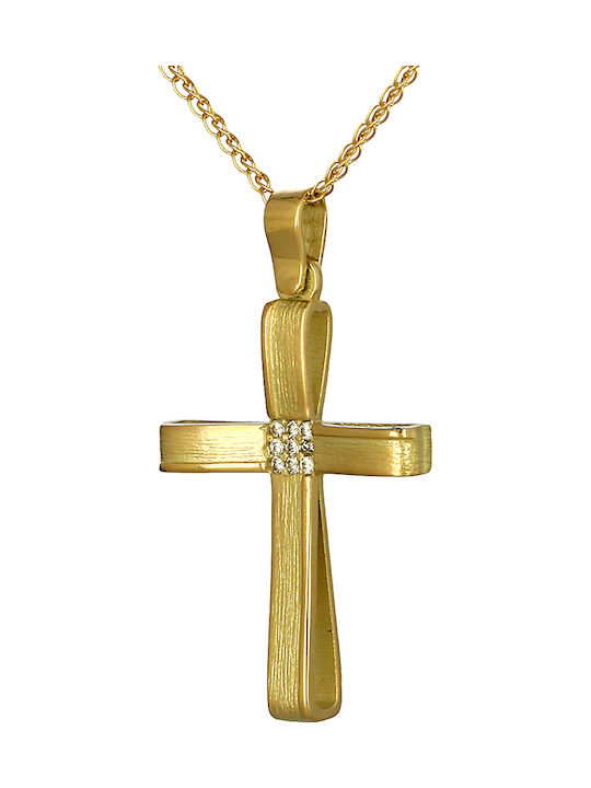 Damen Gold Kreuz 14K