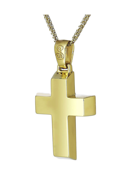 Herren Gold Kreuz 14K