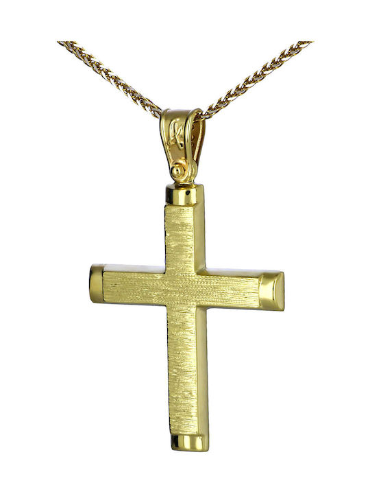 Herren Gold Kreuz 14K