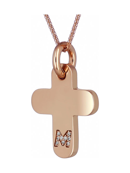 Women's Rose Gold Cross 14K