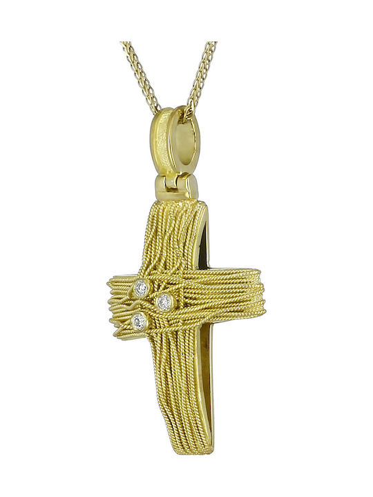 Damen Gold Kreuz 18K