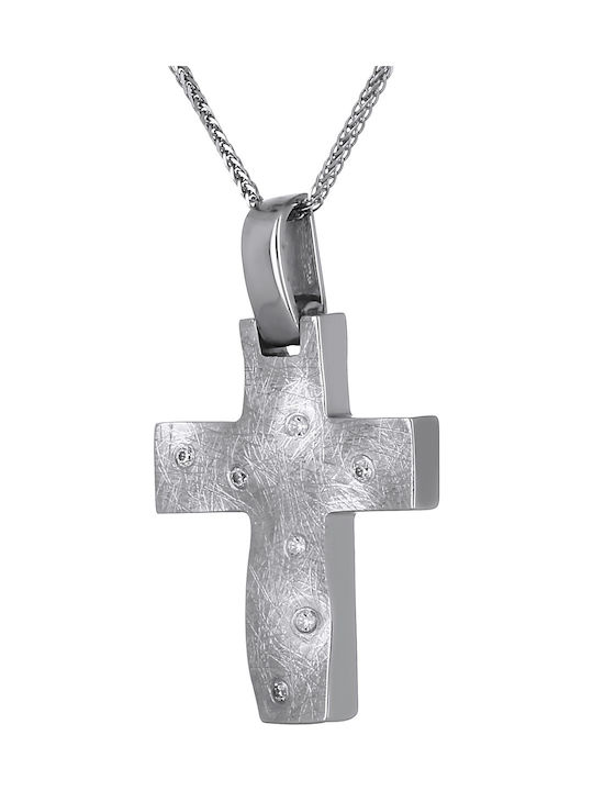 Women's White Gold Cross 14K