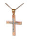 Damen Roségold Kreuz 14K