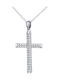 White Gold Cross 18K