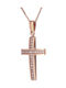 Women's Rose Gold Cross 14K