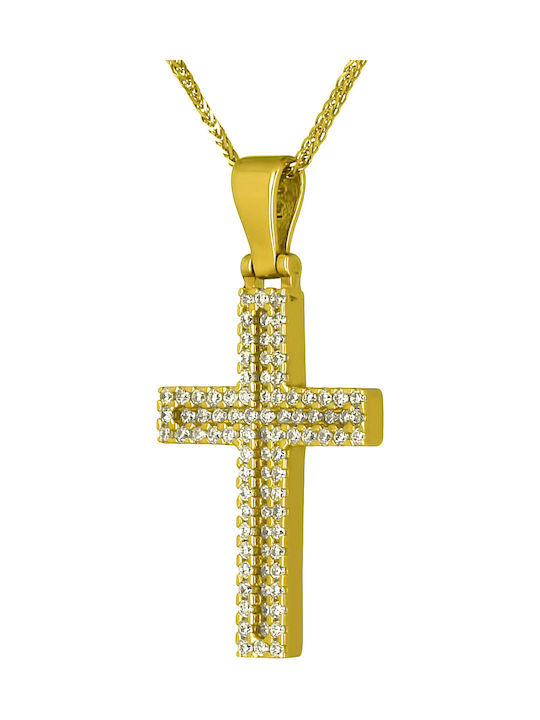 Femeiesc Aur Cruce 14K