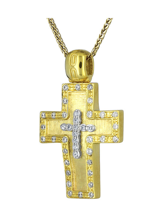 Femeiesc Aur Cruce 14K