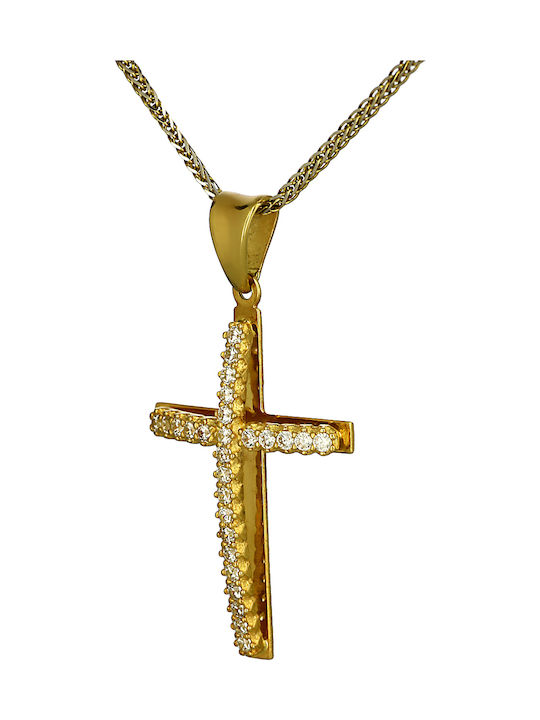 Damen Gold Kreuz 14K