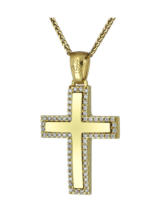 Damen Gold Kreuz 14K