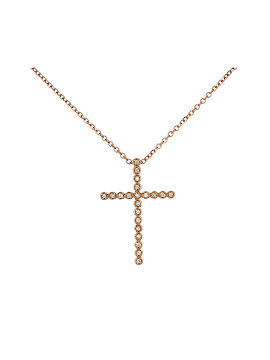 Roségold Kreuz 18K