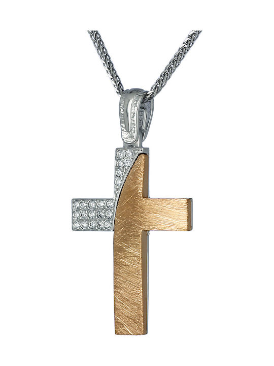 Women's Rose Gold Cross 14K