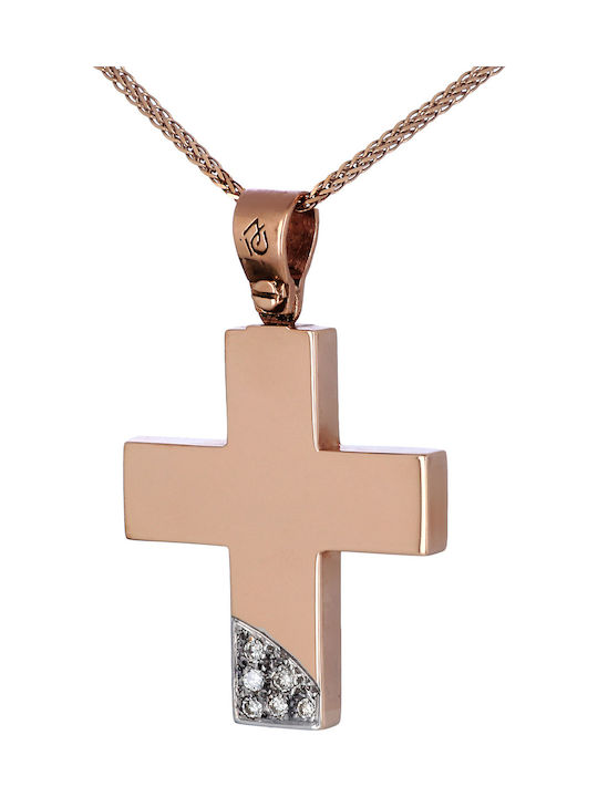 Roségold Kreuz 14K