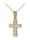 Damen Gold Kreuz 14K