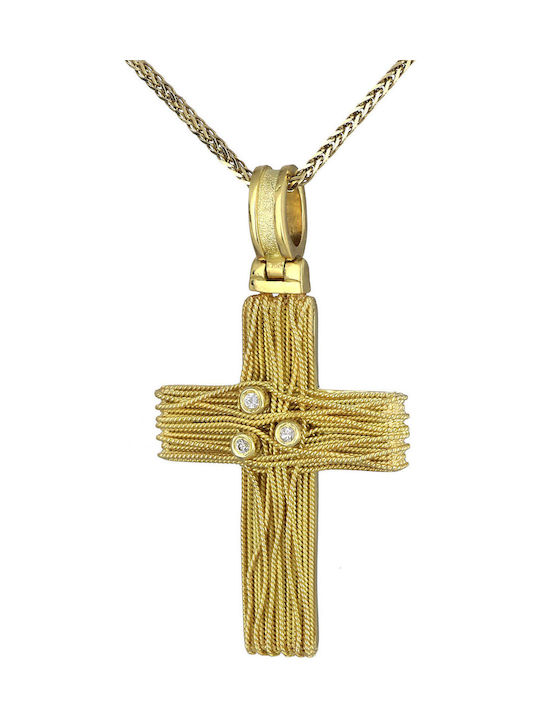 Damen Gold Kreuz 18K