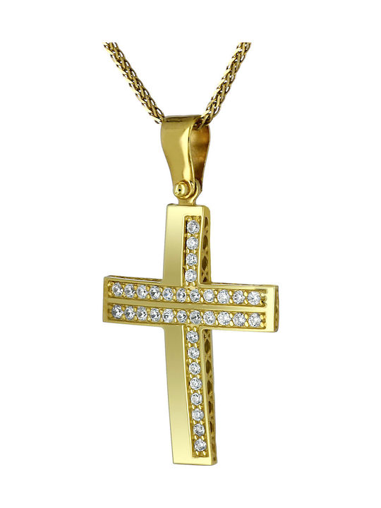 Damen Gold Kreuz 14K