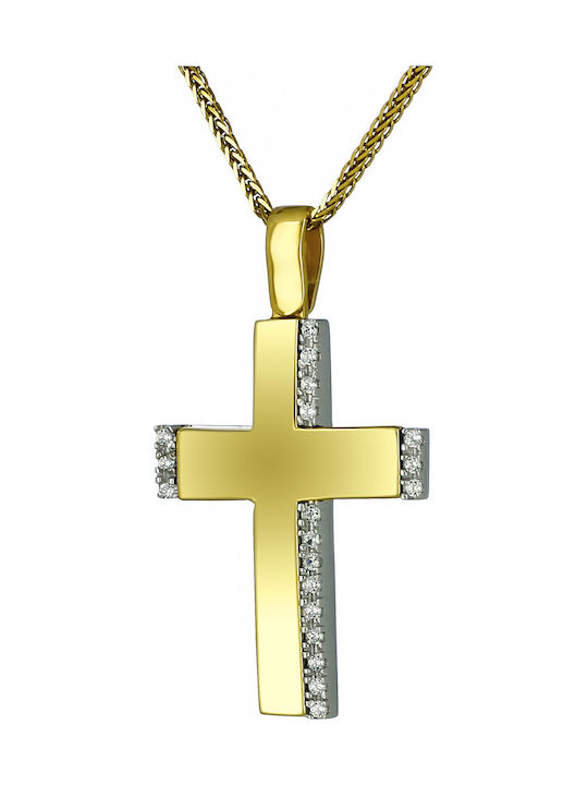 Damen Gold Kreuz 14K