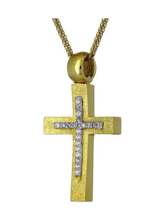 Damen Gold Kreuz 14K