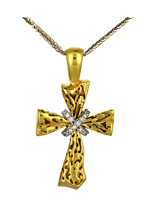 Femeiesc Aur Cruce 14K