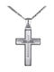 Men's White Gold Cross 14K