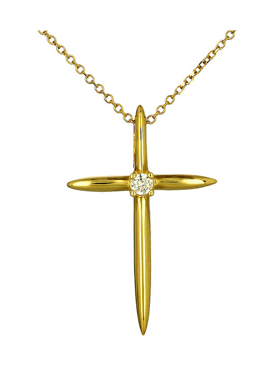 Damen Gold Kreuz 14K