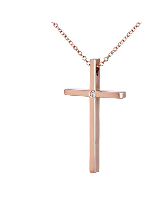 Roségold Kreuz 14K