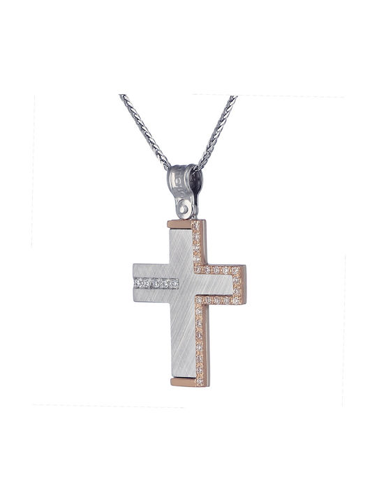 Women's White Gold Cross 14K