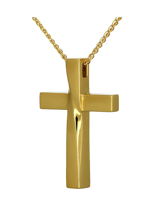 Herren Gold Kreuz 14K