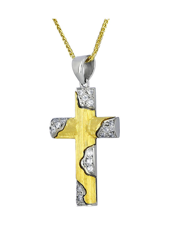 Damen Gold Kreuz 14K