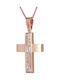 Damen Roségold Kreuz 14K