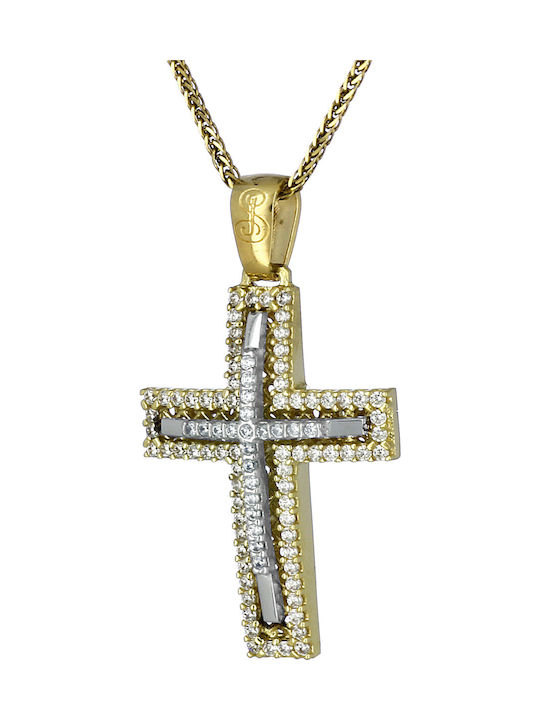 Damen Gold Kreuz 14K