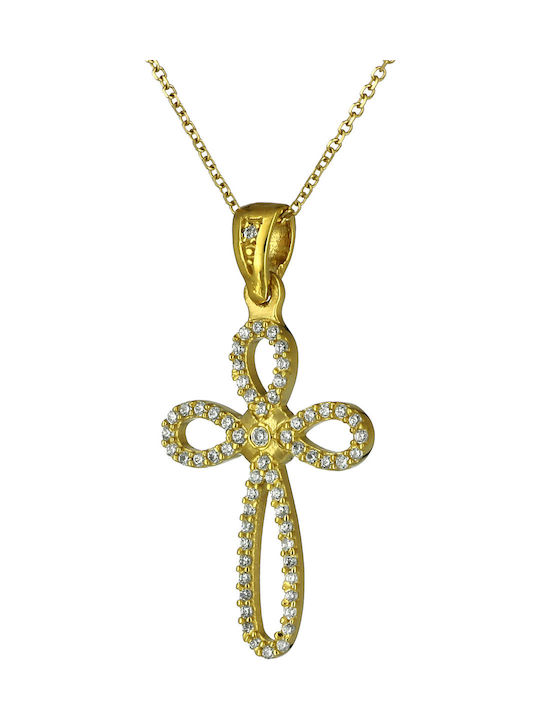 Damen Gold Kreuz 14K